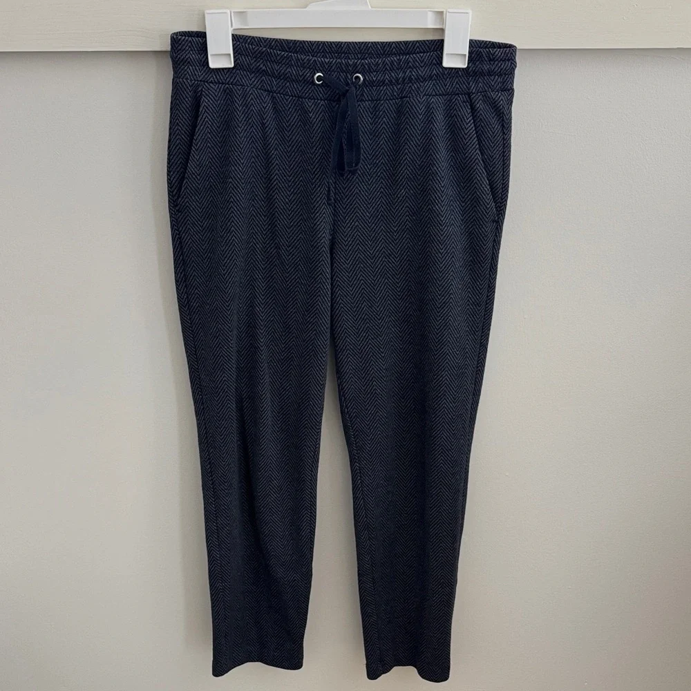LOFT Women’s Herringbone Pull-On Ankle Pants Small Stretch Tapered Work Casual S